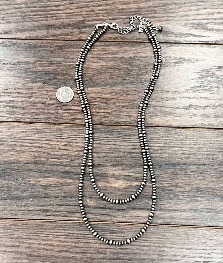 26" 2-strand Navajo Bead Necklace