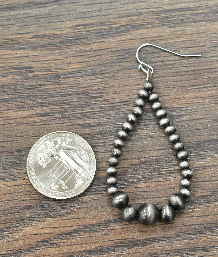 Drop Navajo Bead Earrings
