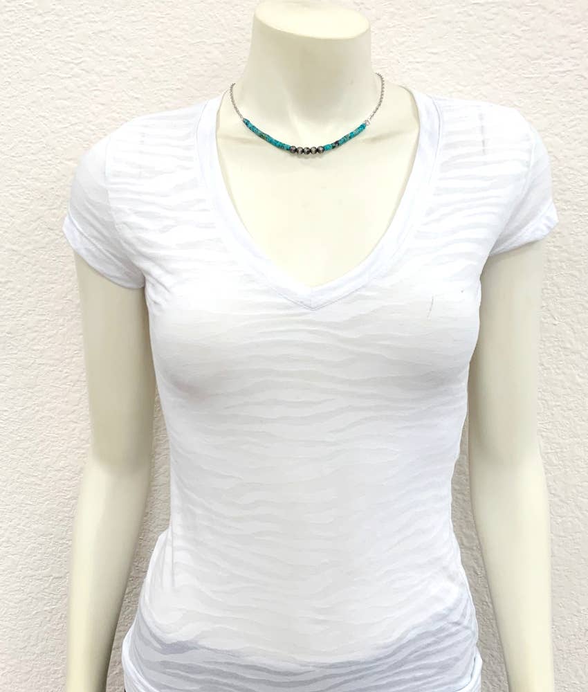 15” 4mm Rondelle Gemstone Necklace