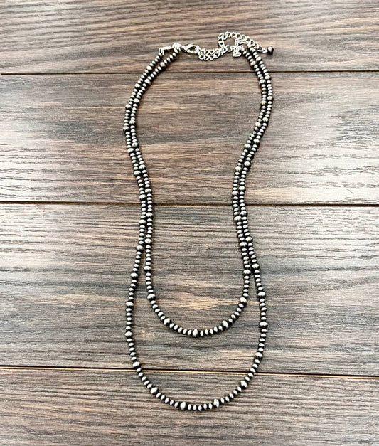 26" 2-strand Navajo Bead Necklace