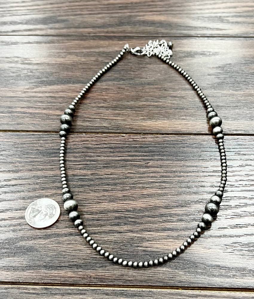 22" Clustered Navajo Bead Necklace