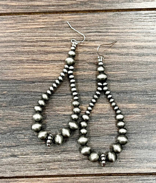 Graduated Navajo Bead Earrings