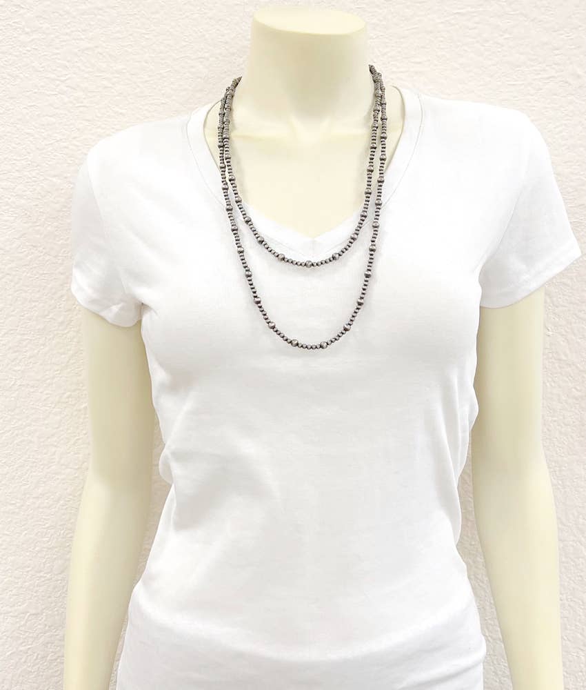 26" 2-strand Navajo Bead Necklace