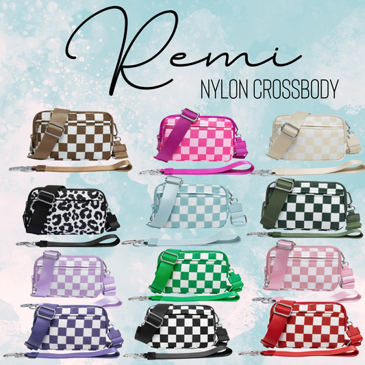 Remi - Nylon Crossbody Checkered - PREORDER