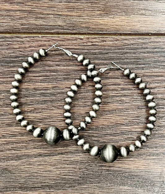 65mm Hoop, Big Navajo Earrings
