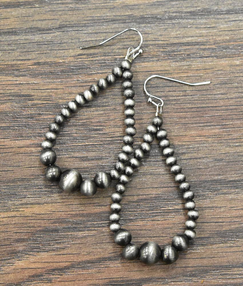 Drop Navajo Bead Earrings