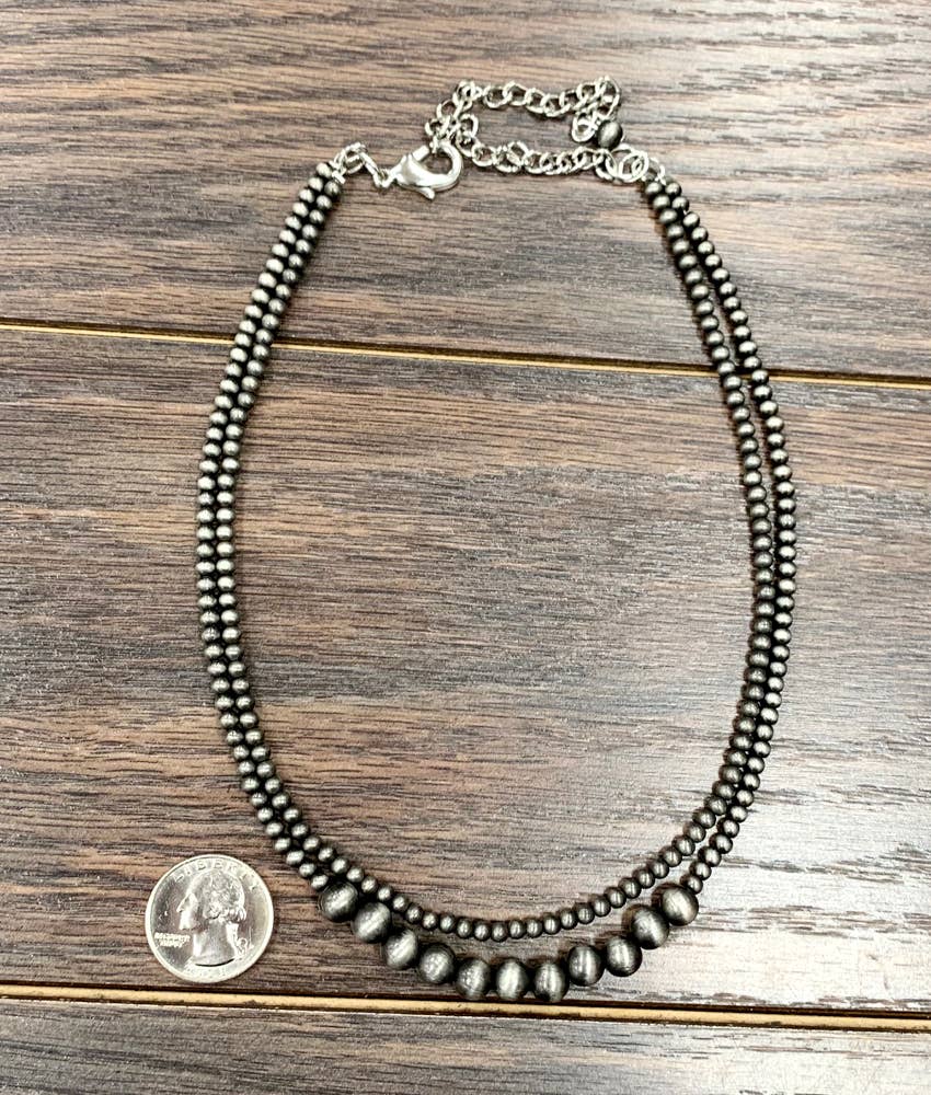 16" 2-strand Navajo Necklace