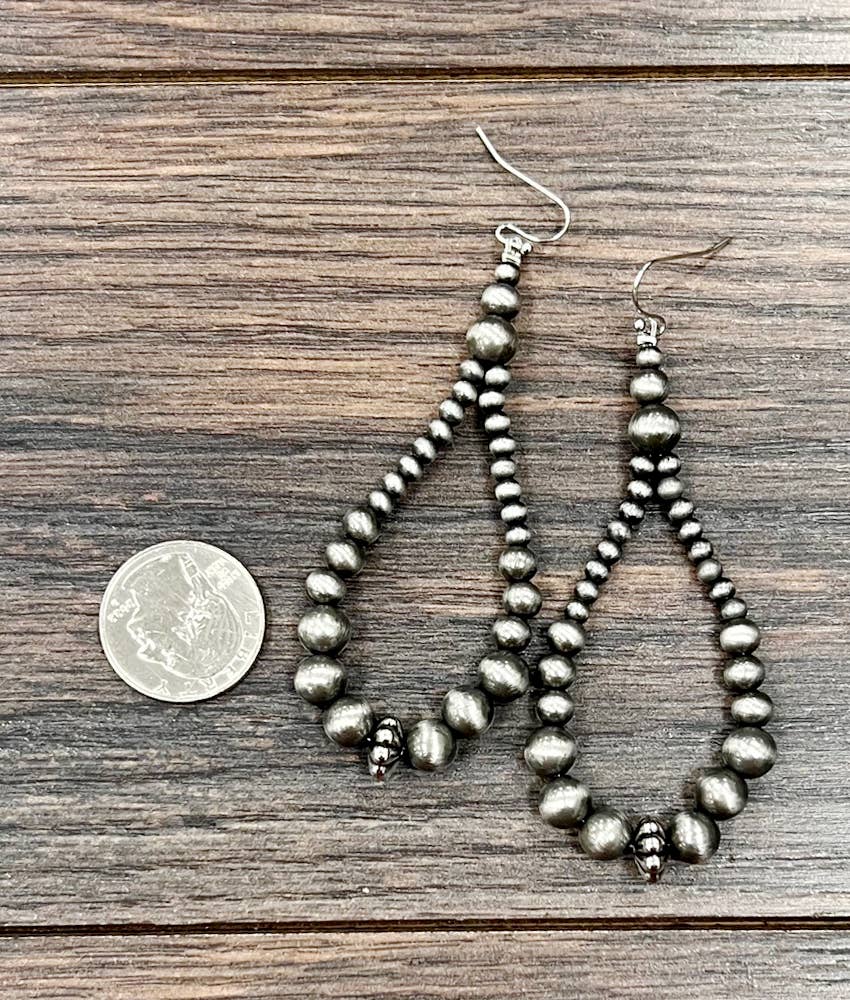 Graduated Navajo Bead Earrings